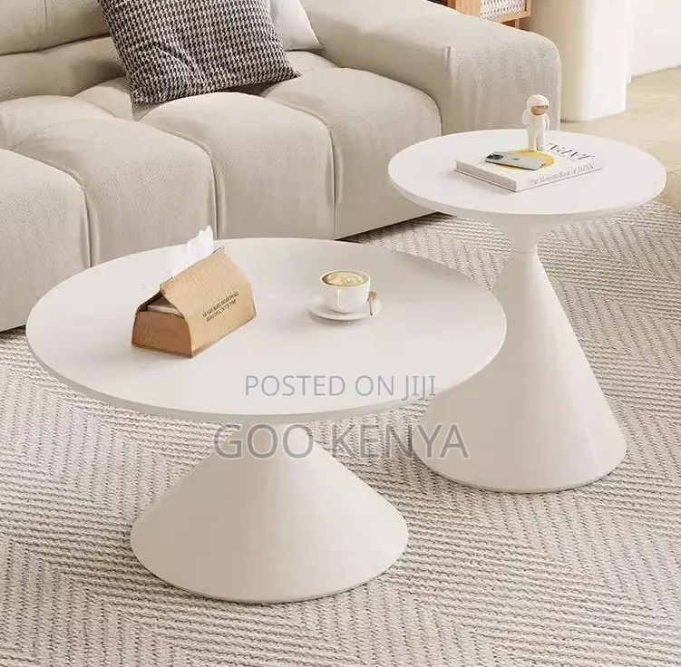 Home Table; Compact Wooden Coffee End Table Set for Home Use