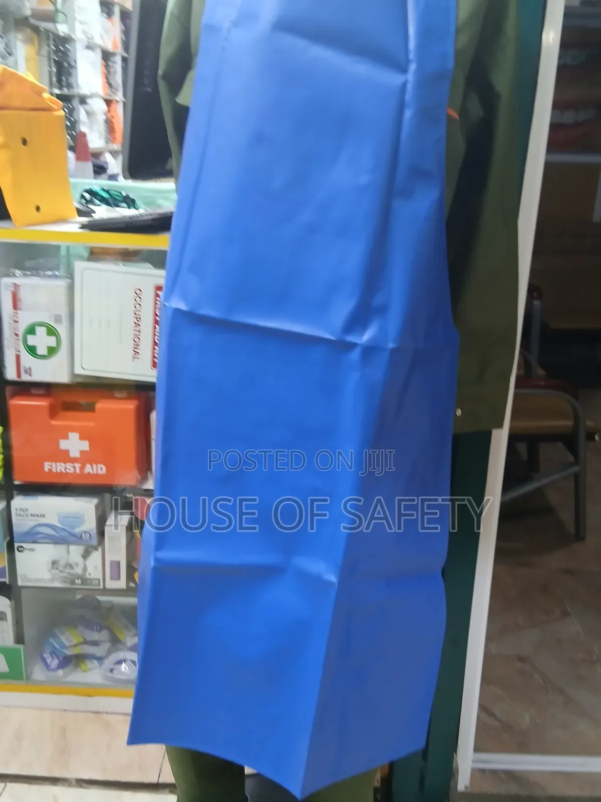 Colour Blue PVC Apron for Ladies