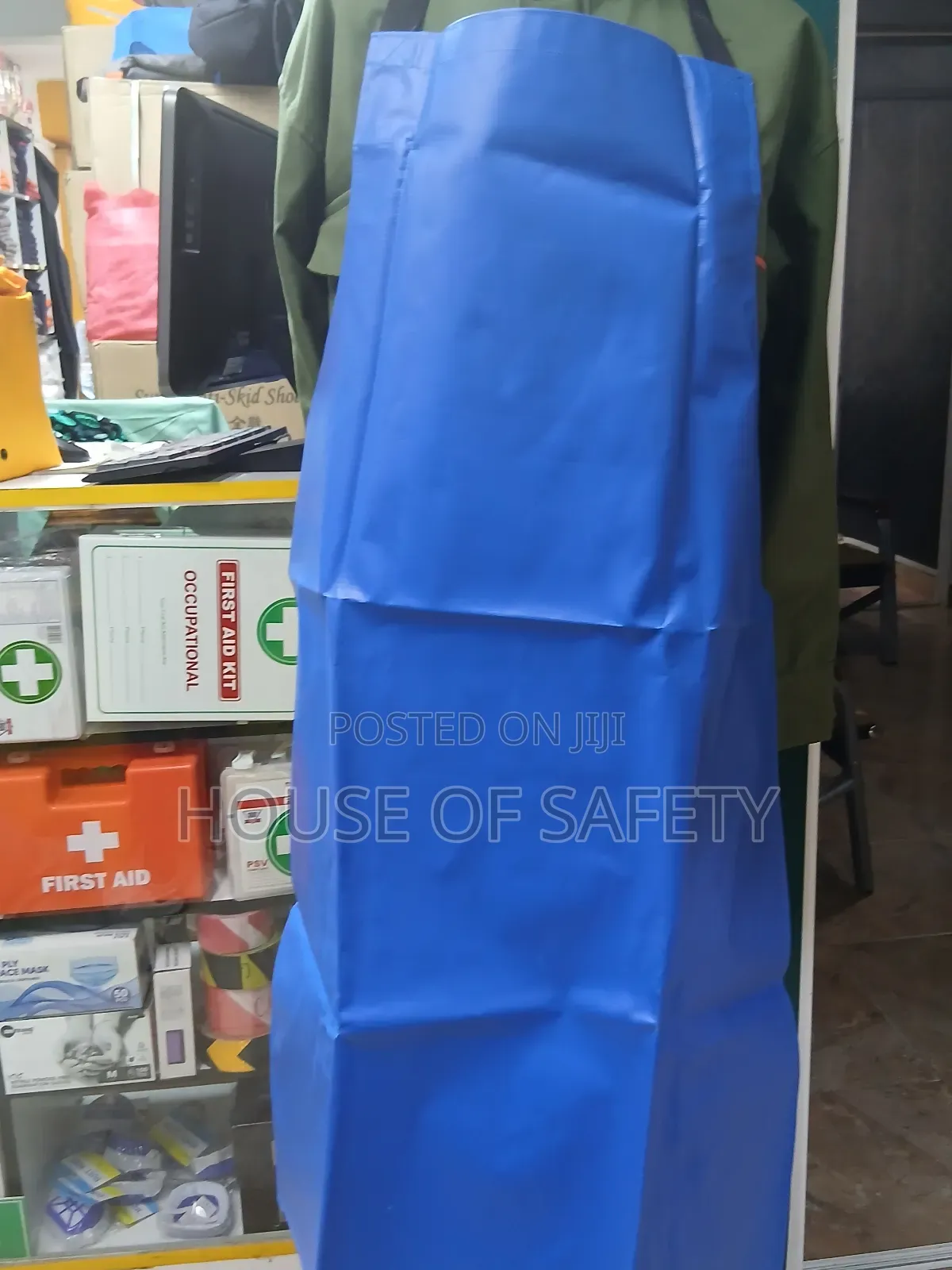 Colour Blue PVC Apron for Ladies