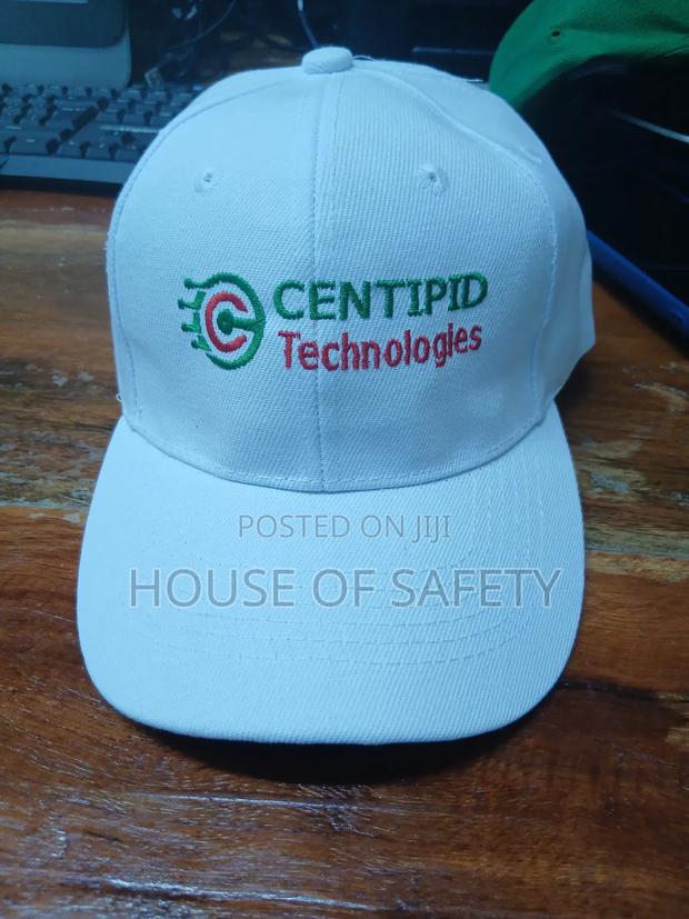 White Caps With Branding of Logo - main view