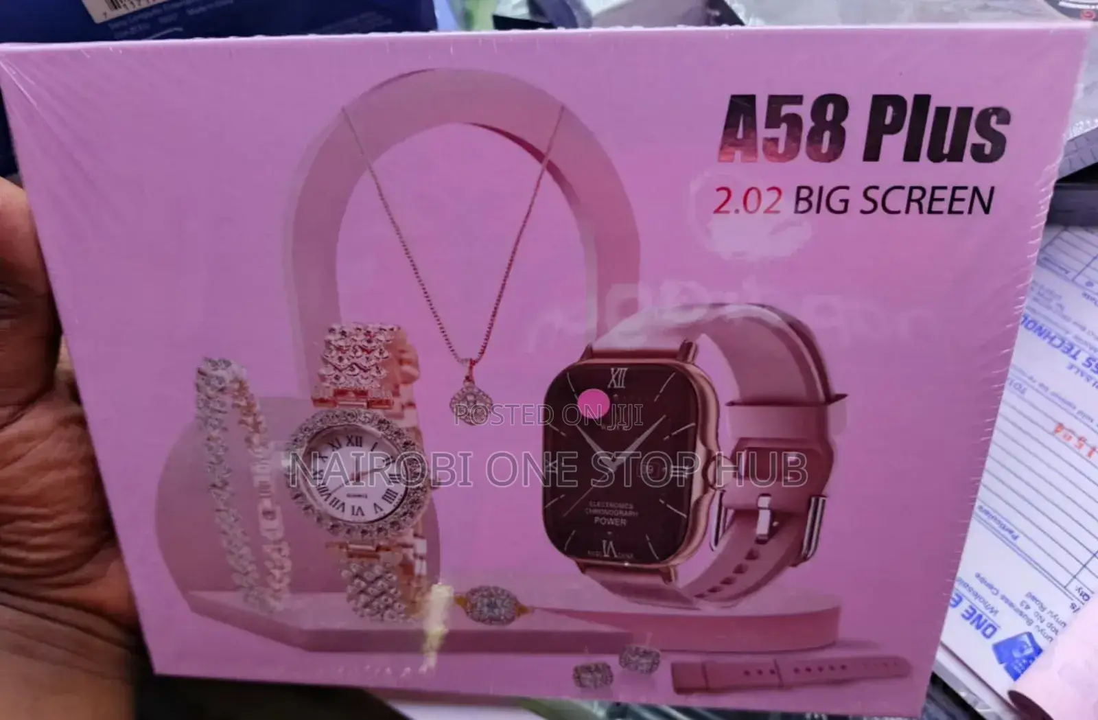 A58 Plus Smart Watch 2.02 With Luxury Jewelry Gift Set