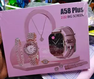 A58 Plus Smart Watch With Elegant Jewelry Combo