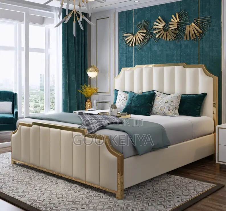 Home Bed; Modern Minimalist Ash Wood Double Bed
