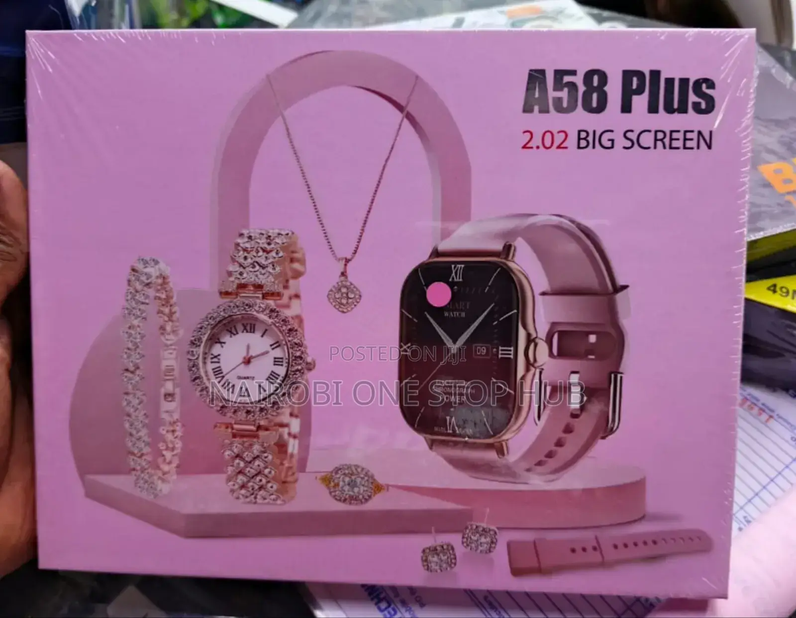 A58 Plus Smart Watch With Matching Jewelry