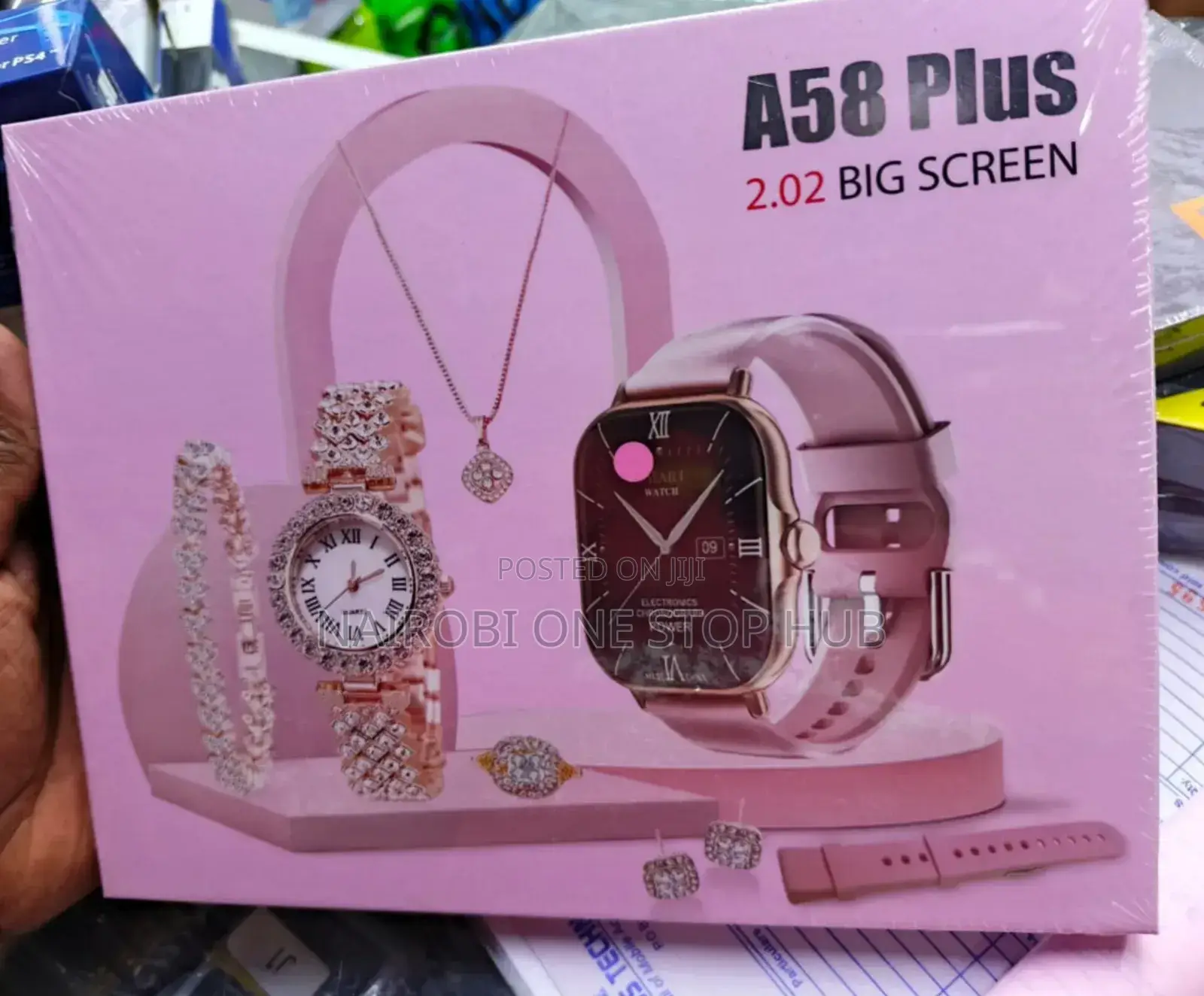 A58 Plus Smart Watch With Matching Jewelry