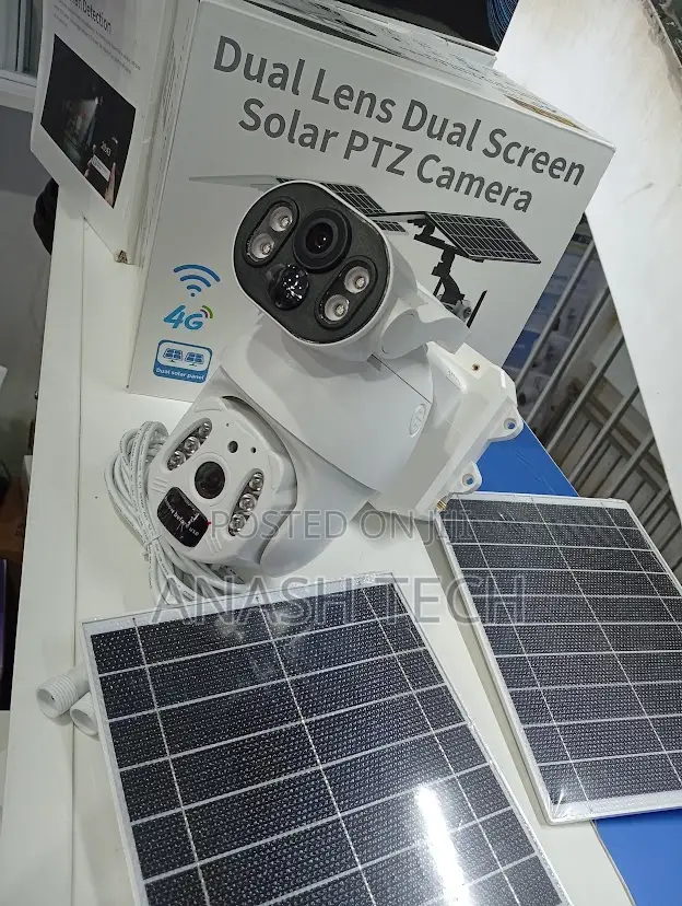 Intelligent 6mp Ubox Dual Lens Solar Camera With Dual Panel