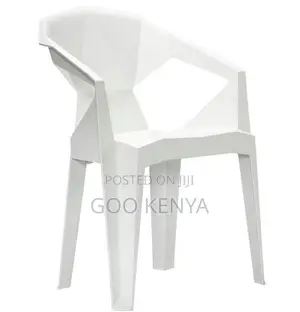 Home Chair; Colorful Geometric Stackable Plastic Dining Chair