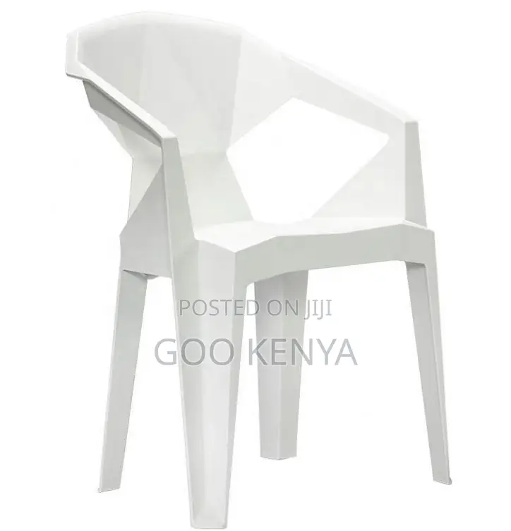 Home Chair; Colorful Geometric Stackable Plastic Dining Chair