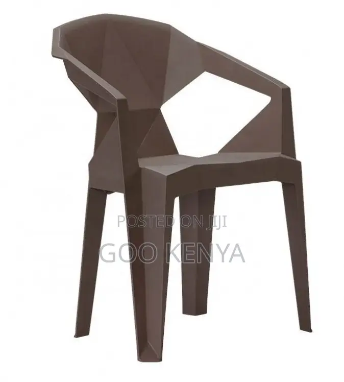 Home Chair; Colorful Geometric Stackable Plastic Dining Chair