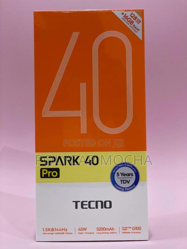 New Tecno Spark 40 Pro 128 GB Black
