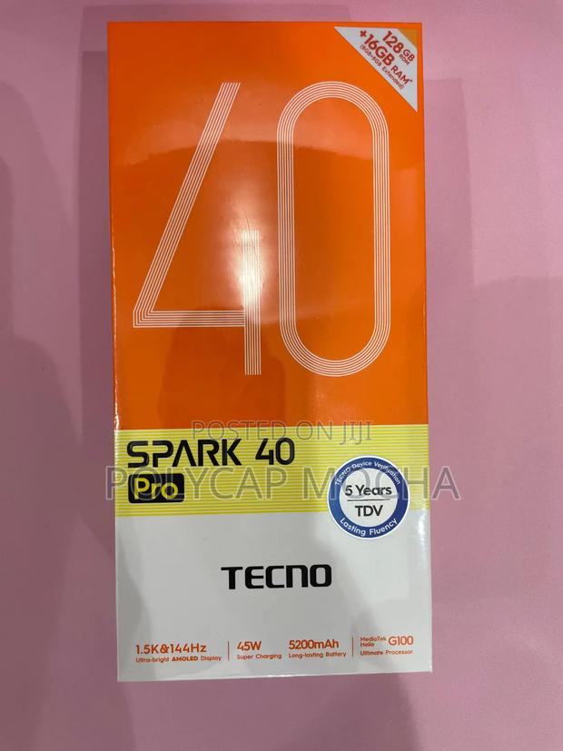 New Tecno Spark 40 Pro 128 GB Black - thumbnail 2