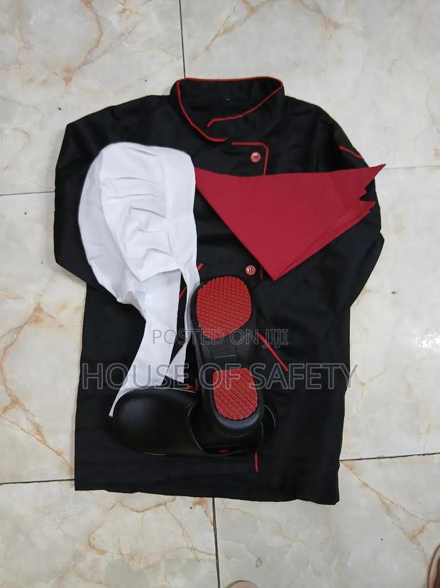 Chef Uniforms Matched In Red - main view