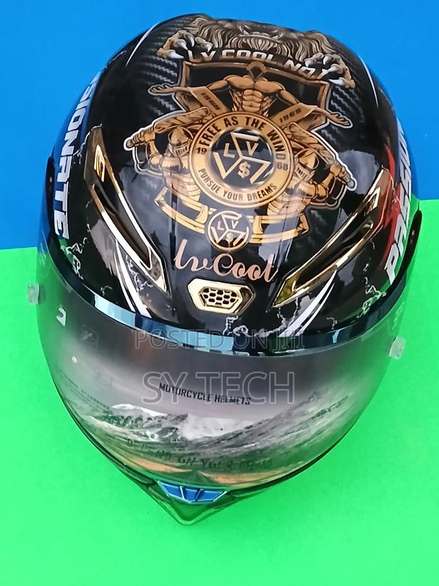 Motorbike Gold Helmet - thumbnail 3