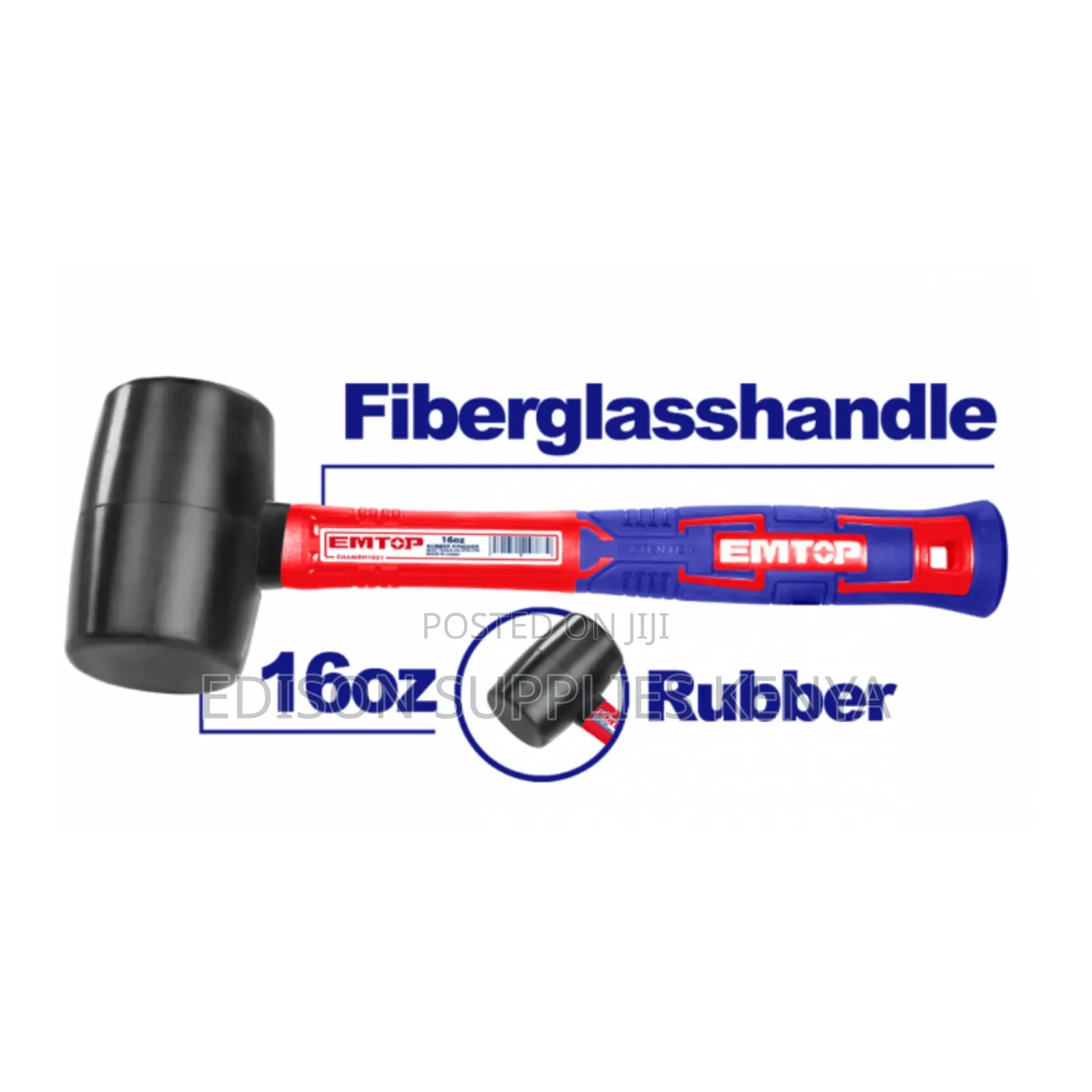 Rubber Mallet Hammers 16oz Emtop Rubber Hammer 16oz Industrial