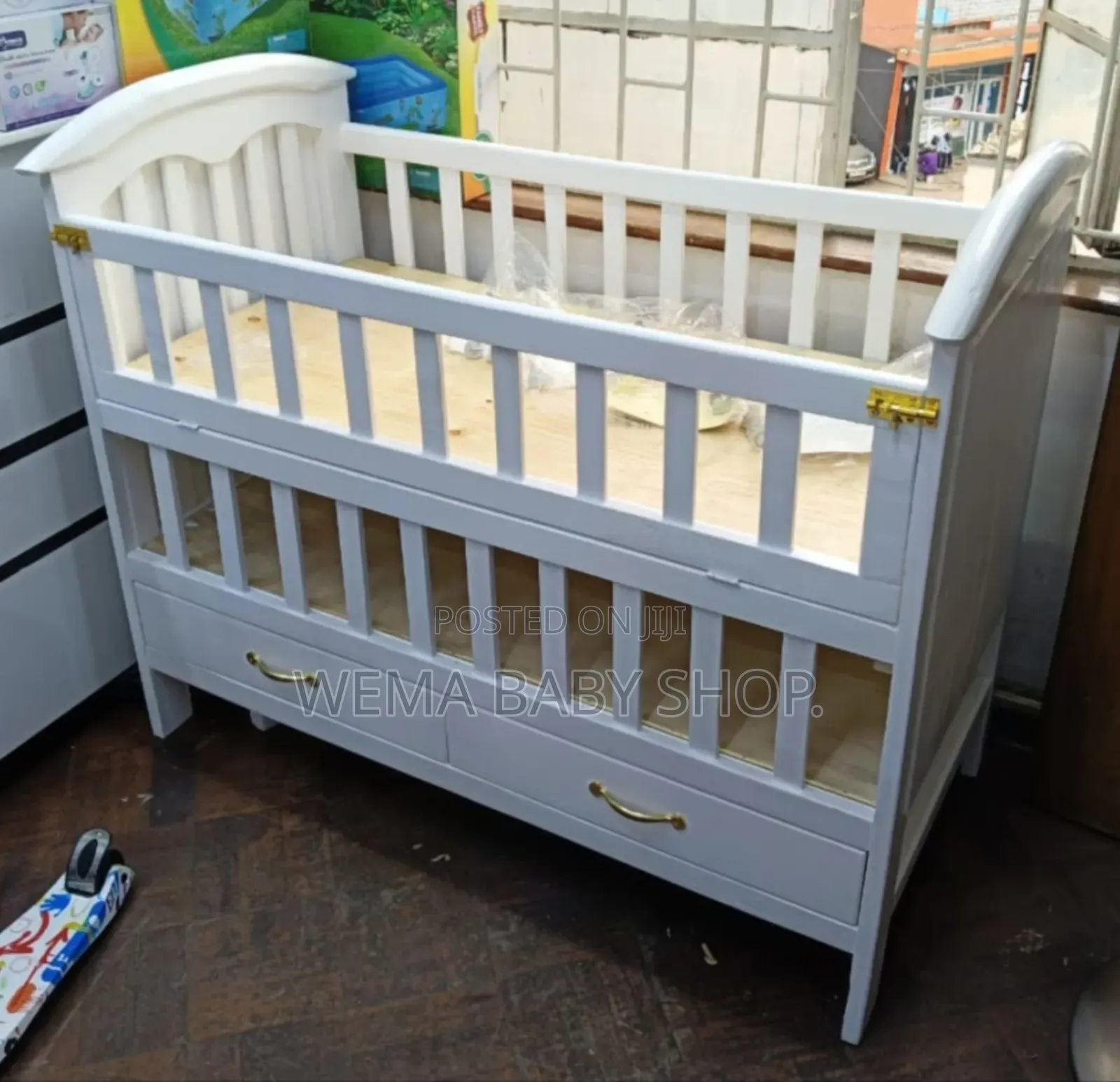 Baby Cot Package Set (Baby Cot+ Bumpers+M/Net+Mattress)