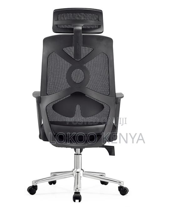 Office Chair; Swivel Black Mesh High Back Computer Desk Chair - thumbnail 4