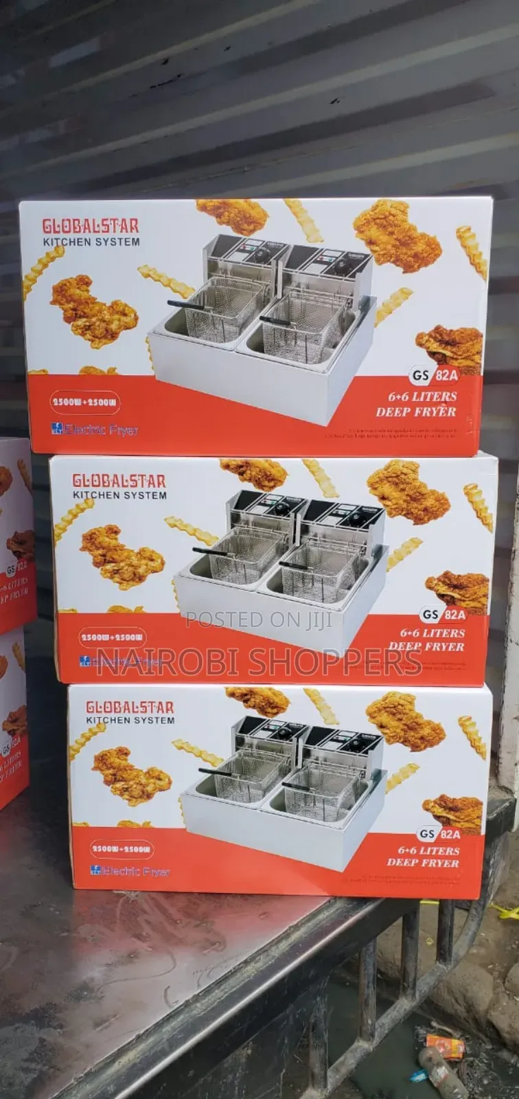 Global Star Deep Fryer 6+6 Liters Each