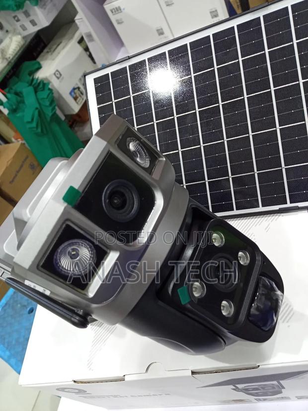 Wifi Ptz Outdoor Solar Camera Dual Lens Human Motion Detection