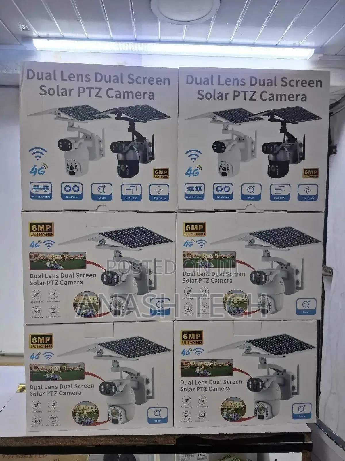 Solar Powered Ubox Dual Lens 4g Pan Tilt, 6mp Ultra Hd,