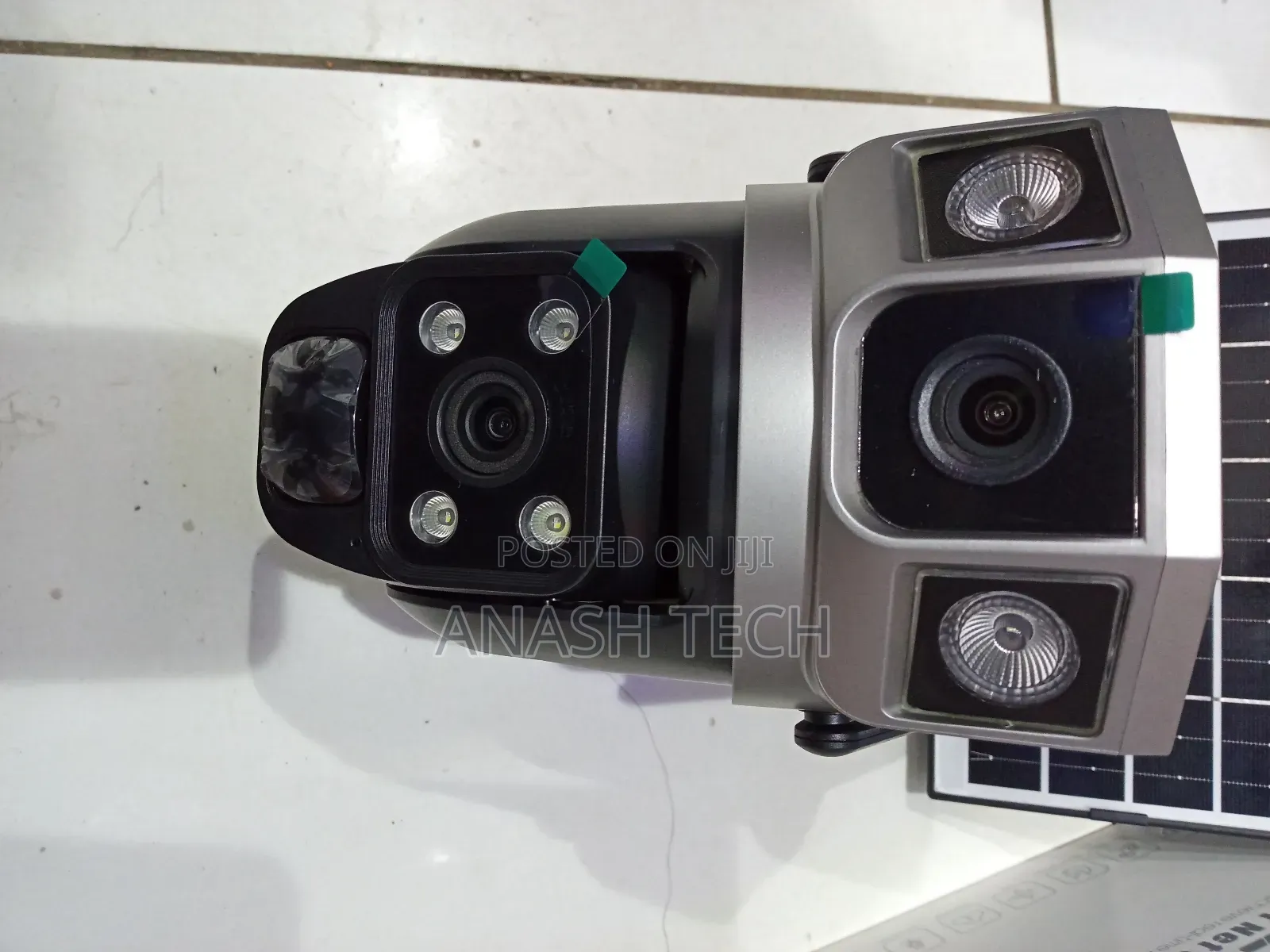 V380 4g Solar Dual Lens Camera With Mem Card Slot