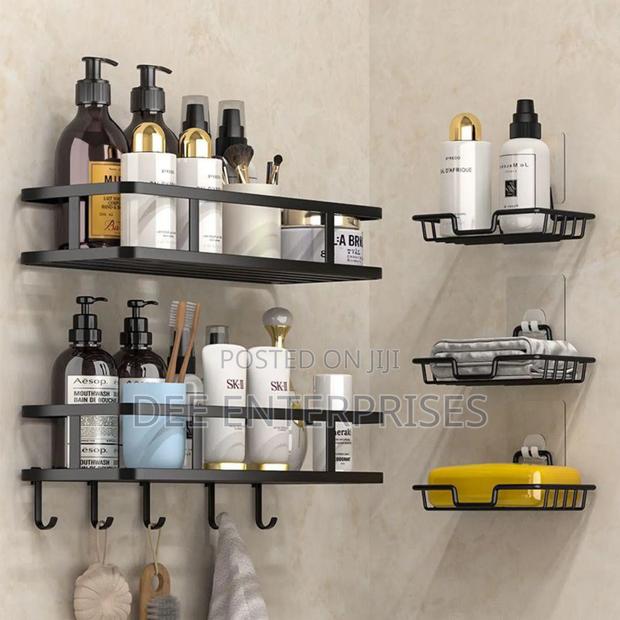 Rustproof Shower Corner Caddy With Hooks - main view