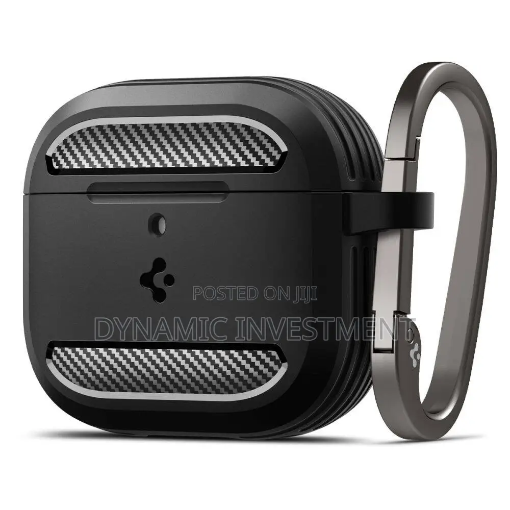 Spigen Rugged Armor Apple Airpods 4 Matte Black Case/Cover