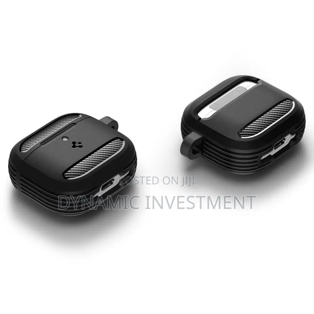 Spigen Rugged Armor Apple Airpods 4 Matte Black Case/Cover