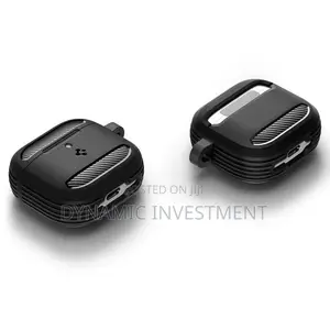 Spigen Rugged Armor Apple Airpods 4 Matte Black Case/Cover