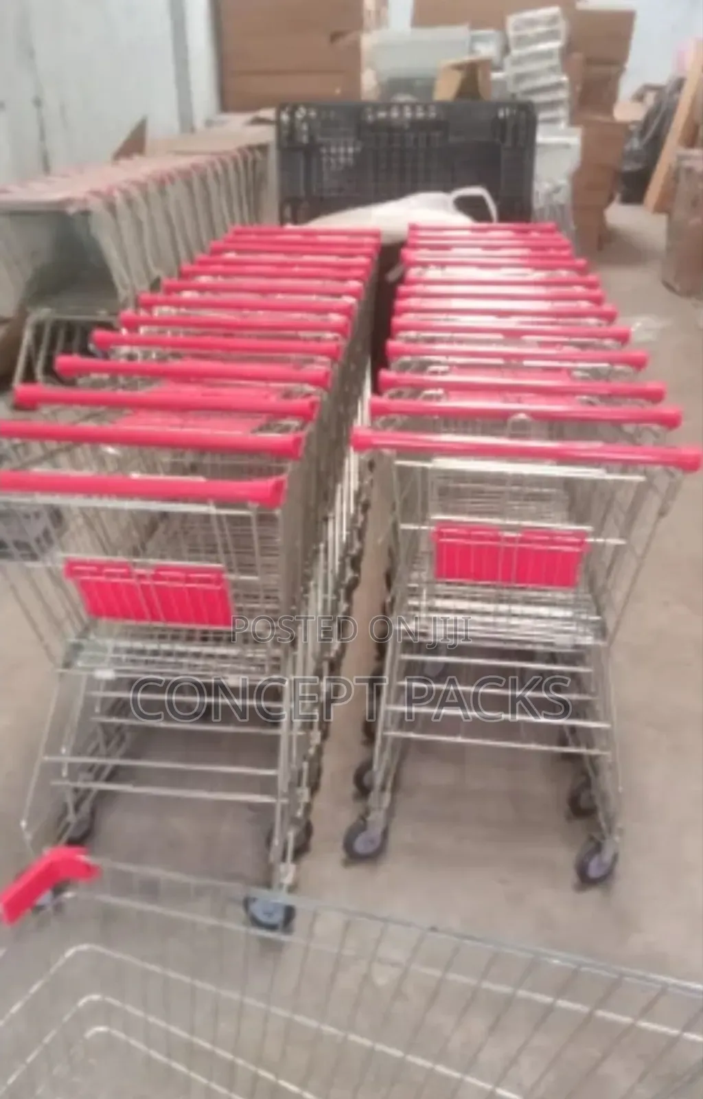 150kg Zinc Plated Supermarket Trolleys.