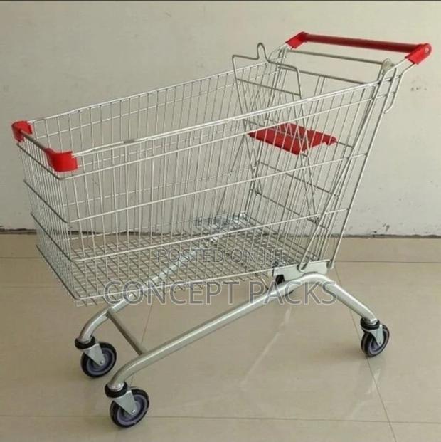 150kg Zinc Plated Supermarket Trolleys.