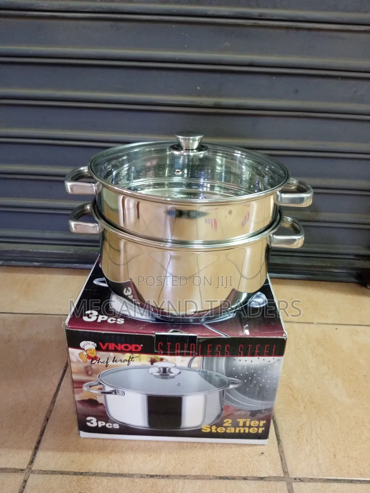 Vegetables Steamer/3pc Steamer Set/Stainless 2 Tire Pot