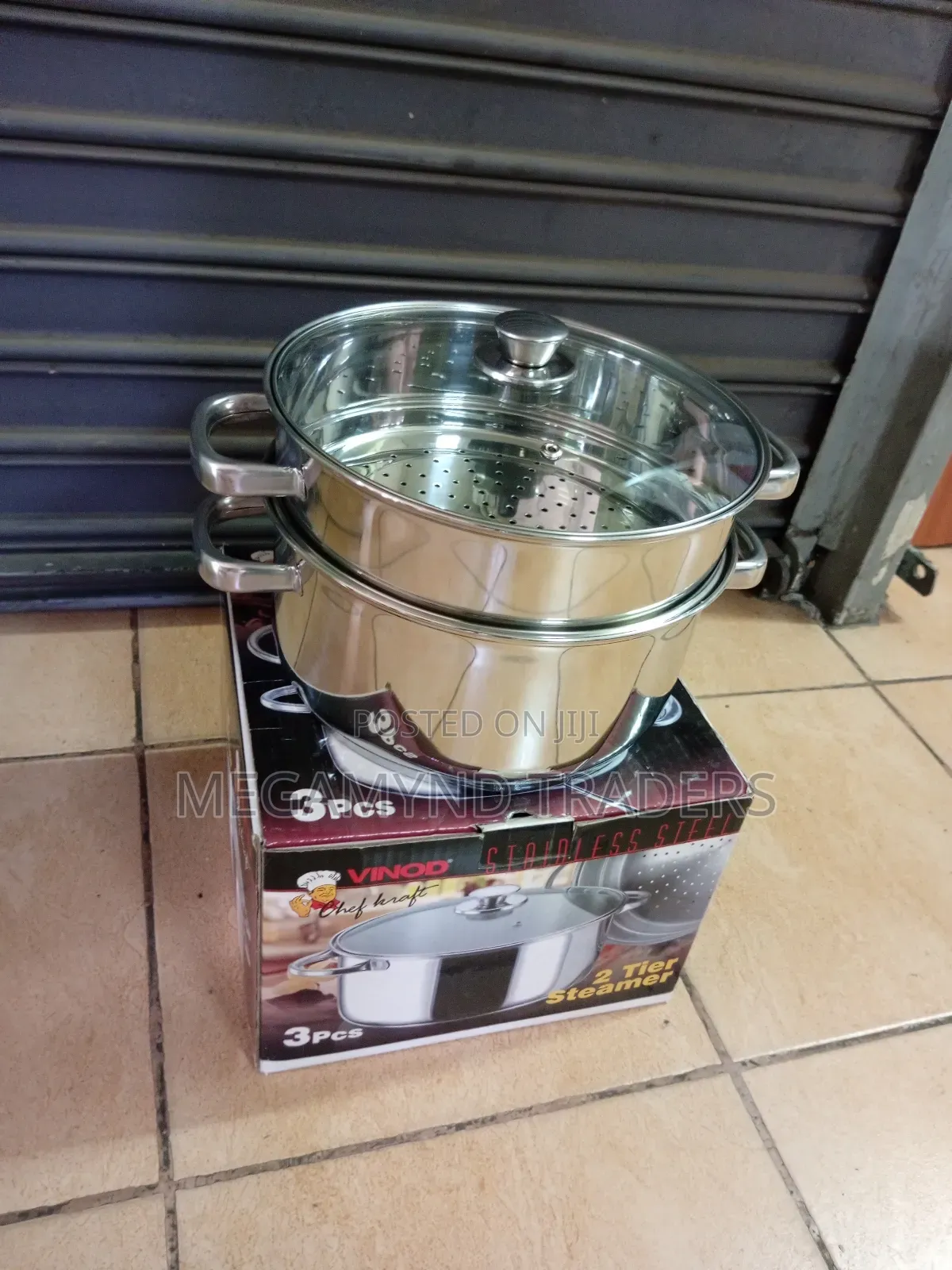 Vegetables Steamer/3pc Steamer Set/Stainless 2 Tire Pot