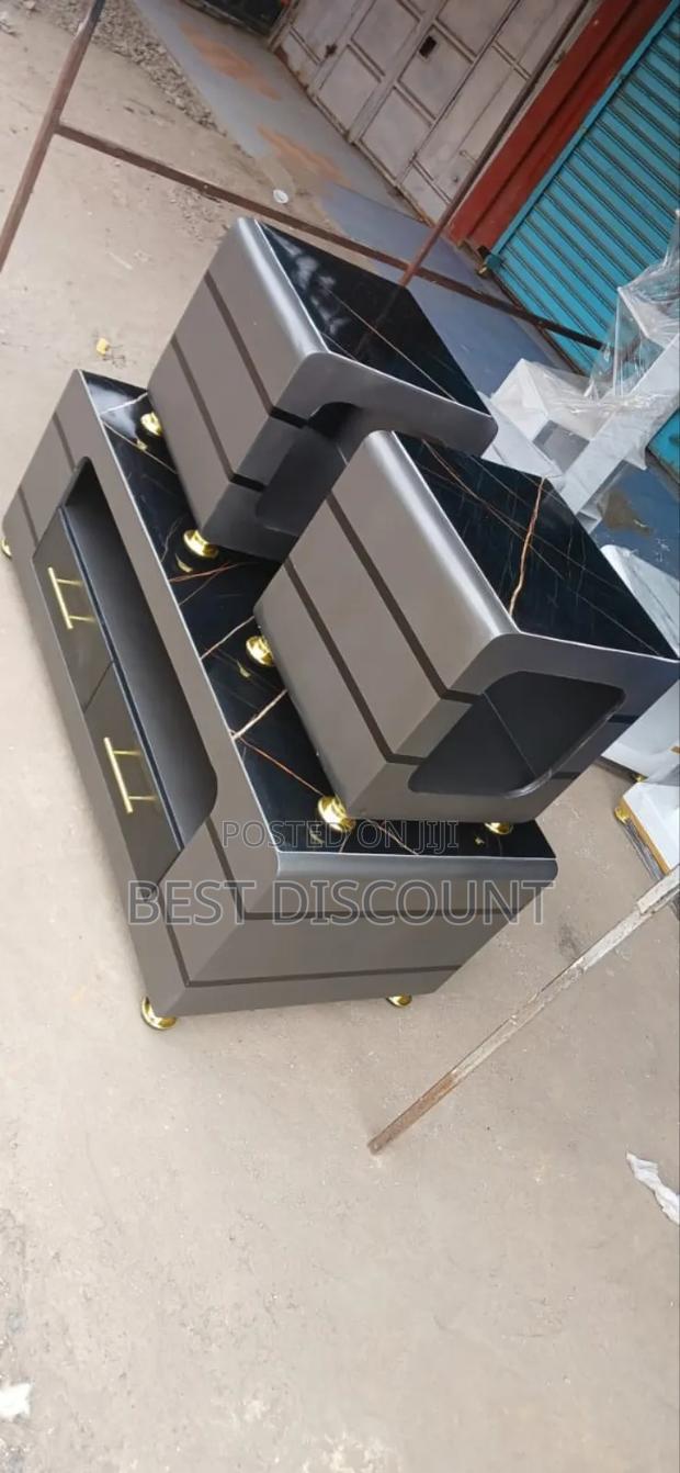 Coffee Table With Side Stools - main view