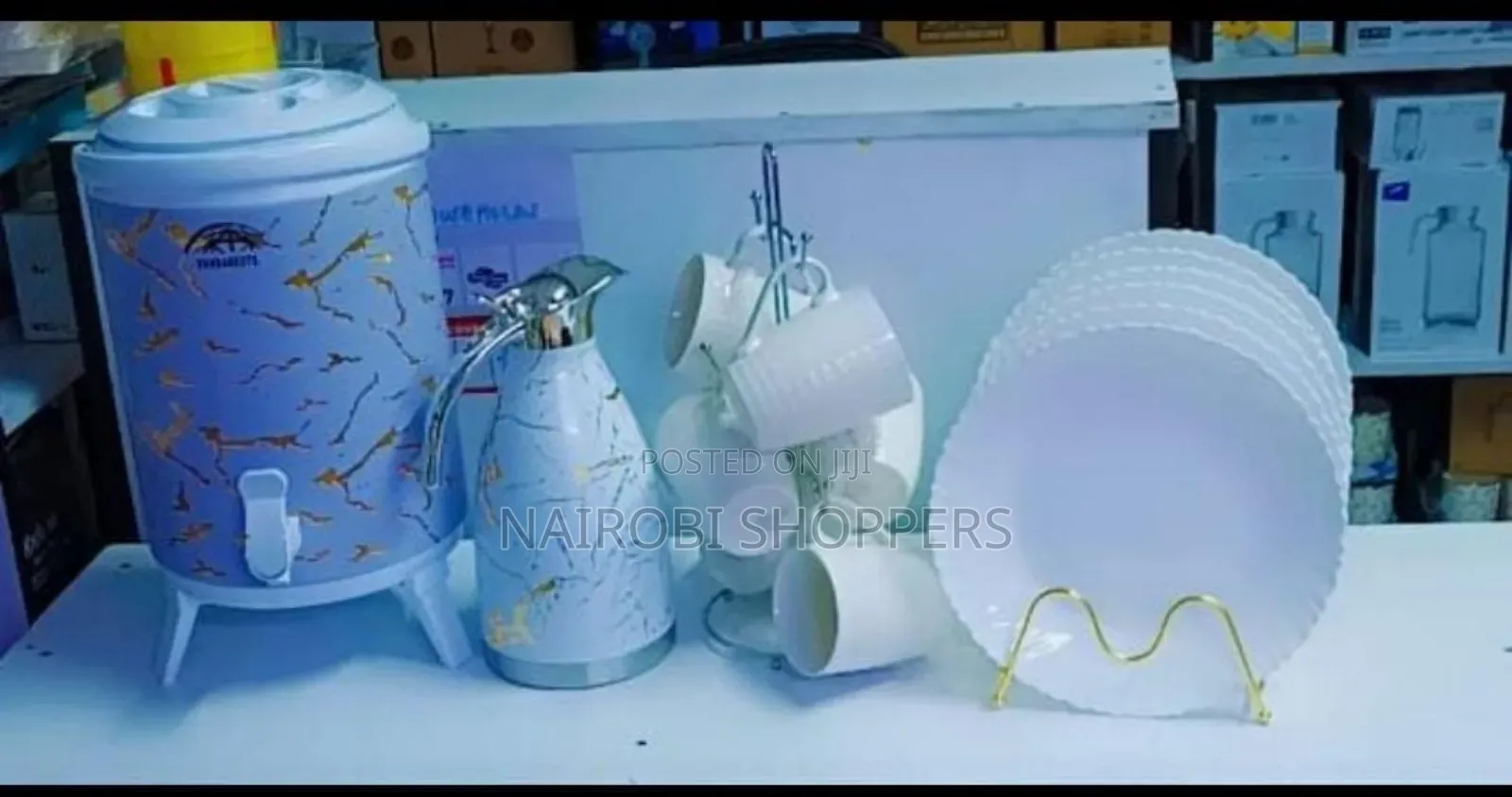 Breakfast Set Cups/ Flask / Tea Urn Plates