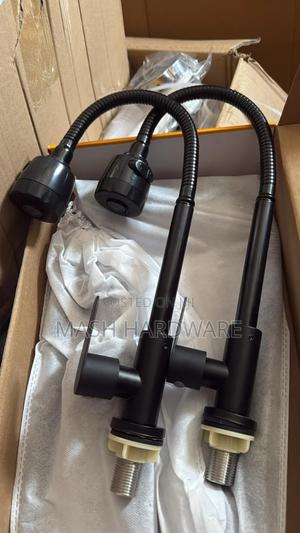 Matt Black Flex Pillar Spouts - main view