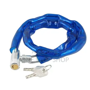 Blue Bike Hard Steel Wire Chain Safety Lock