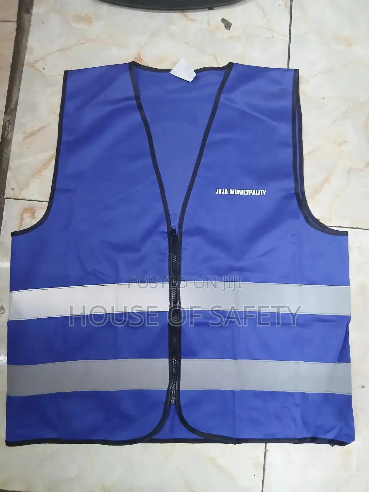 Branded Safety Vest With Front Zipper