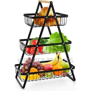 3 Tier Metallic Fruits Holder