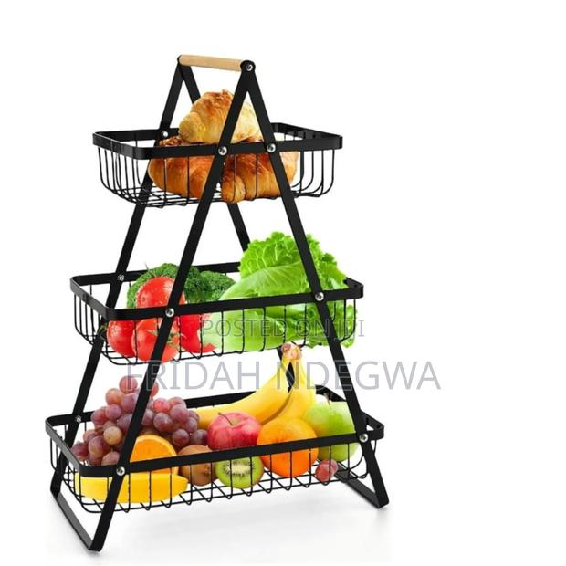 3tier Metallic Fruits Holder