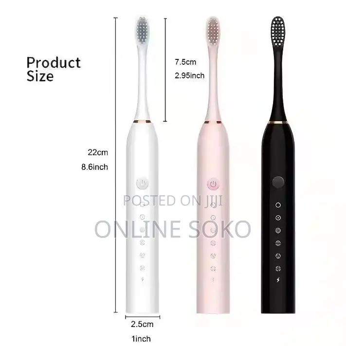Usb Rechargeable Ultrasonic Waterproof Electric Toothbrush-Ip7-X3