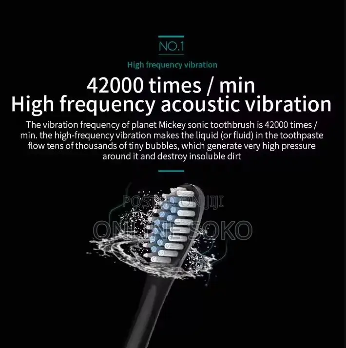 Usb Rechargeable Ultrasonic Waterproof Electric Toothbrush-Ip7-X3