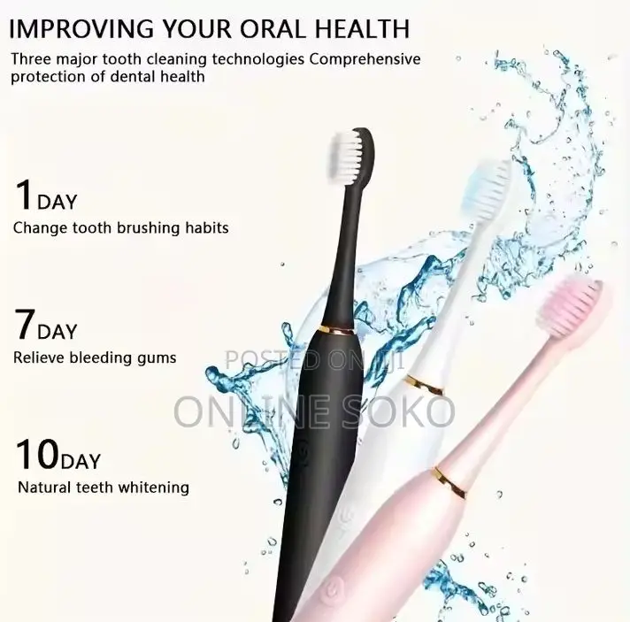 Usb Rechargeable Ultrasonic Waterproof Electric Toothbrush-Ip7-X3