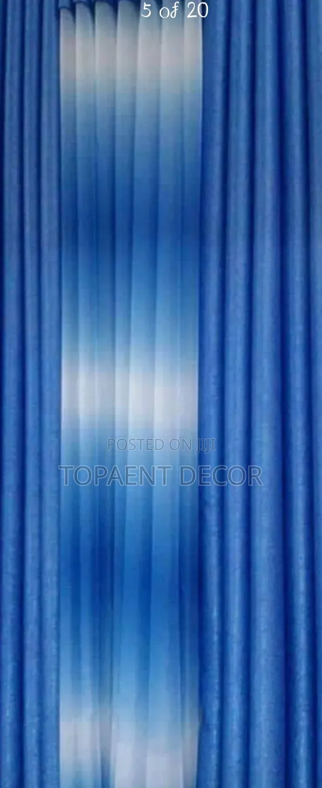 Soft Plain Blue Window Curtains And Matching Bluesheer