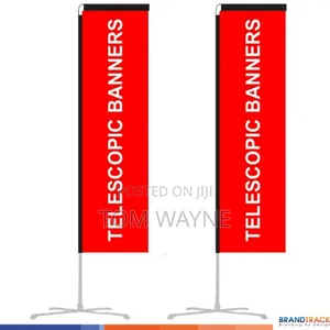 Rectangle Shaped Telescopic Flags