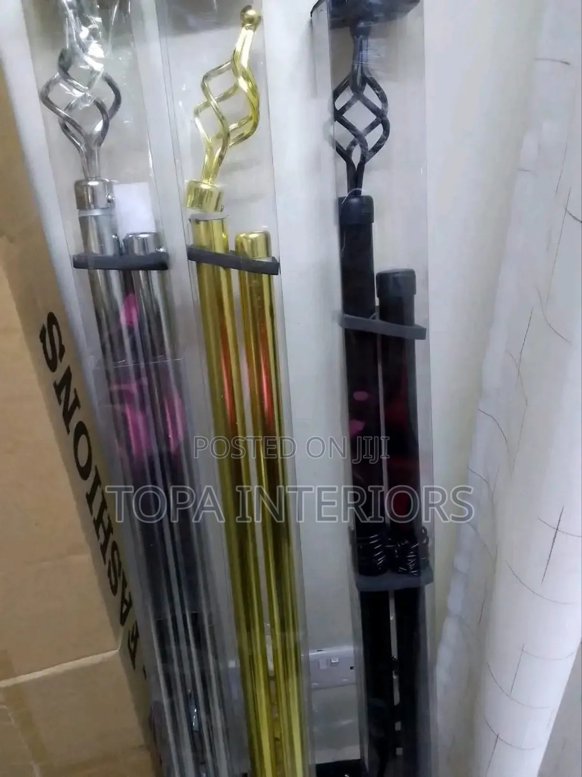 2m Double Curtain Hanger Extendable Poles