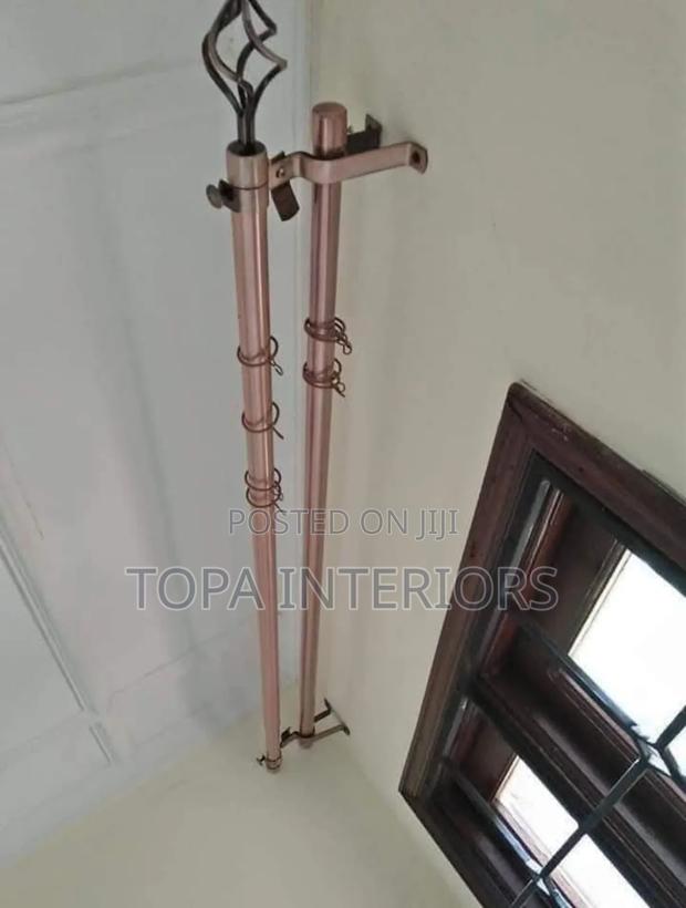 Two Metres Double Extendable Drapery Curtain Rods