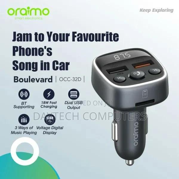 Oraimo Boulevard 18w Fast Charging Music Playing Dual Usb Modulator. - thumbnail 2