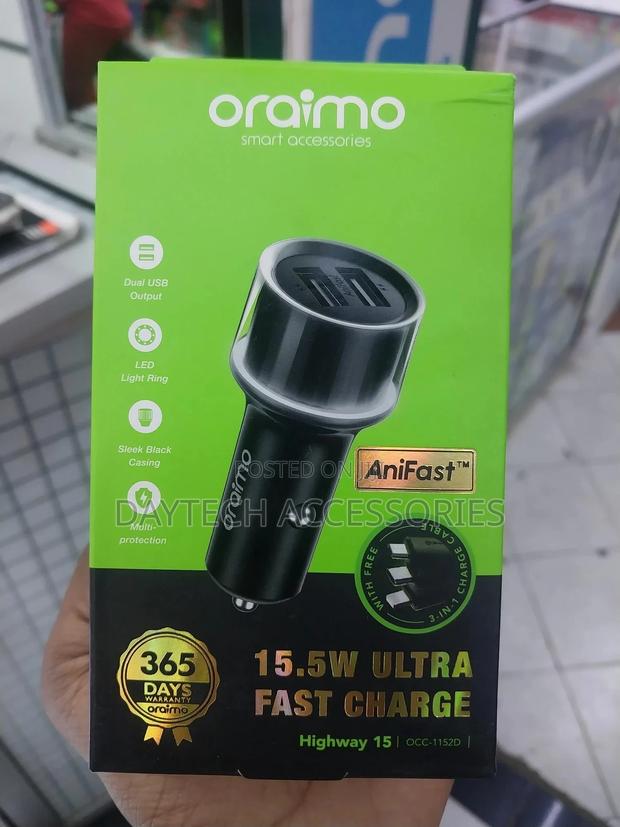 Highway 15 Occ-1152d 15.5w Ultra-Fast Car Charger – Dual Port Adapter.