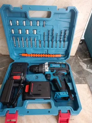 Makita 26v Cordless Electric Drill With 2 Battery Bits, Accessories