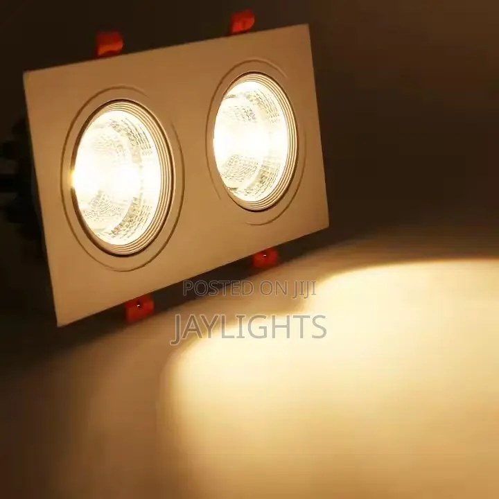 Double Heads Recessed Led Ceiling Square Downlight